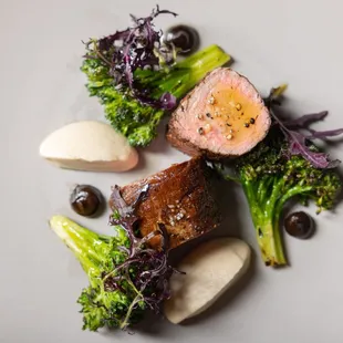 a plate of food on a table