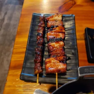 Charcoal Grilled Pork Belly Charcoal Grilled Chicken Hearts