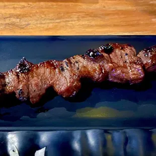 wagyu beef skewer (does not taste like wagyu)
