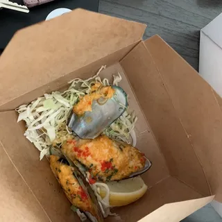 Baked Mussels with Special Mayo