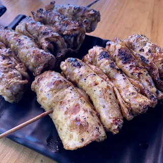 Charcoal Grilled Chicken Skin