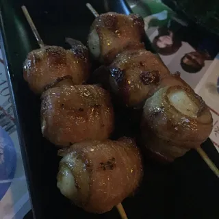 Charcoal Grilled Quail Egg Wrapped with Bacon