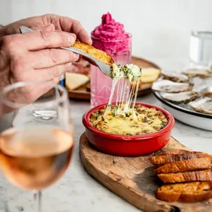 ARTICHOKE SPINACH DIP
Cheesy, decadent and simply irresistible, served with toasted crostinis
