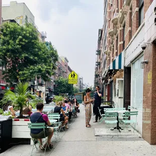 Sidewalk seating
