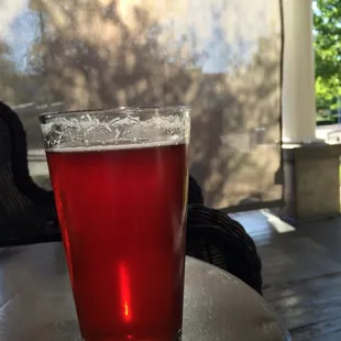 On the patio with my Prickly Pear Wheat