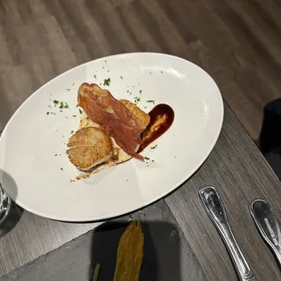 a plate of food on a table