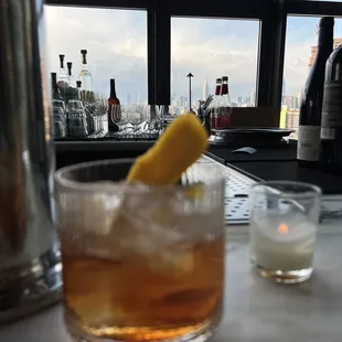 Old fashioned (drink and view)