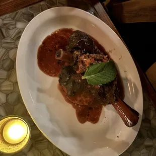 Lamb Shank, absolutely delicious.