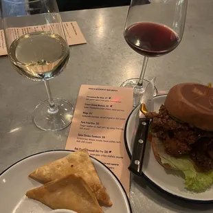 Yummy wine and nice servers!  Food was high quality. Would return :)