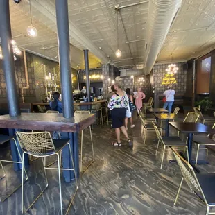 Spacious indoor seating