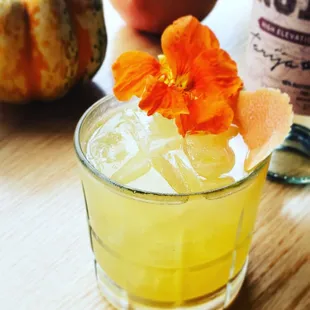 Singani, Sour mash whiskey, sage, citrus