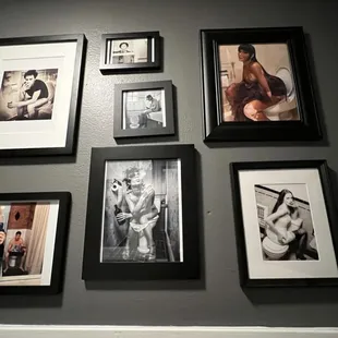 iconic bathroom gallery wall
