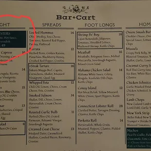 Regular Menu