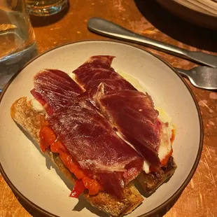 Burrata toast--probably my favorite bite