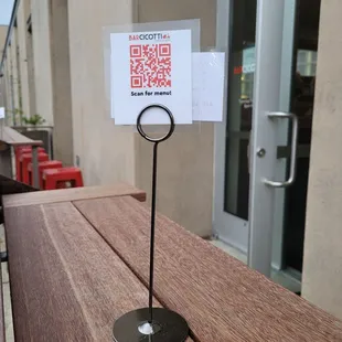 QR for menu