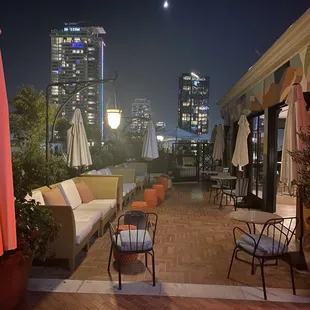 a view of the city at night