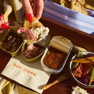 Pesce di Latta: Tinned sardines, pickled vegetables, echiré and toast