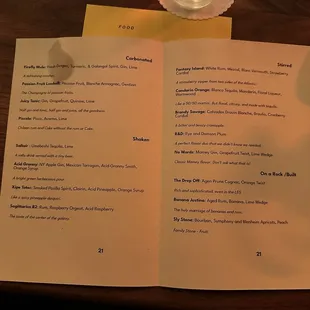 Cocktail Menu