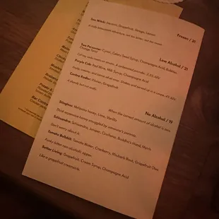 Drink Menu