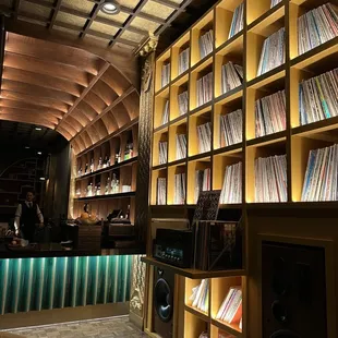 a view of a record store