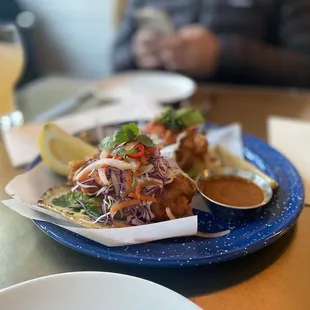 Crispy cod tacos