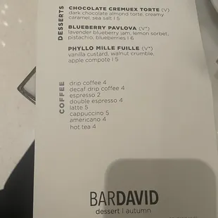 Desserts