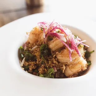 a plate of food on a table