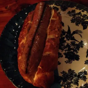 Pretzel hot dog