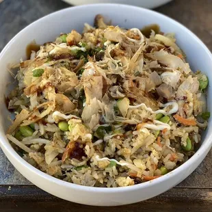 Dungeness Crab Okonomiyaki Fried Rice