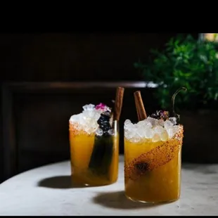 Drinks from Bar Eden Lounge at Paradiso in Dallas, Texas.