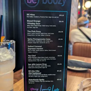 Cocktail Menu