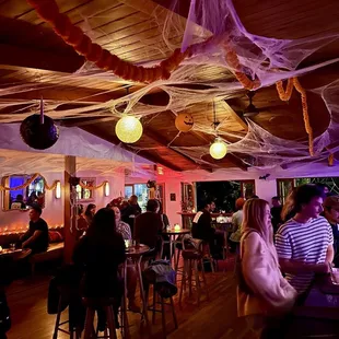 Bar area during Halloween