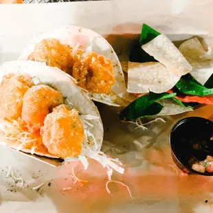 Island Fire shrimp tacos