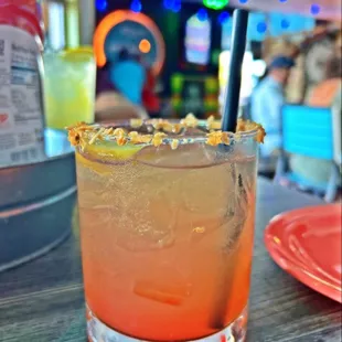 a glass of orange juice