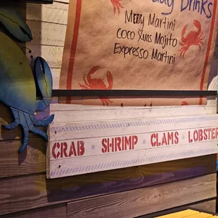 Crab Shrimp Clams Lobster