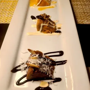 Almond bliss, carrot cake, and Georgia peach!