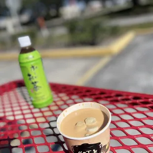 a cup of coffee on a table