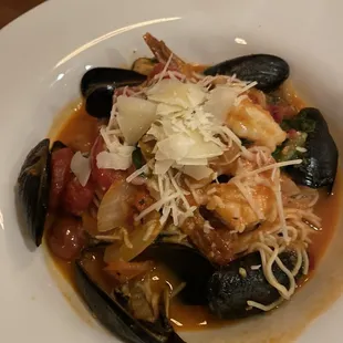 Shrimp &amp; mussels angel hair pasta