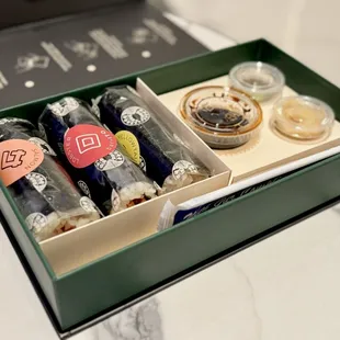 Salmon, Lobster, and Hamachi Rolls