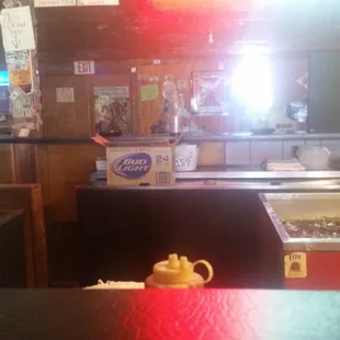 a view of the kitchen