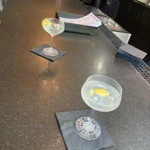 Two great Japanese Vodka martinis by Porsche !