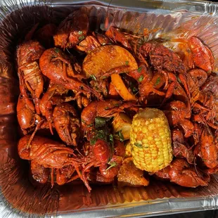 4lbs of crawfish?!? Smh