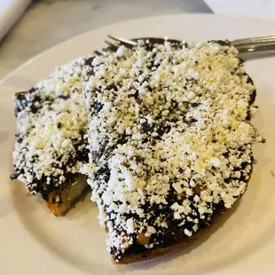 Charred onion &amp; goat cheese - even the onion skeptic will like this. Sweet and tangy with a bit of salt and cream from the cheese.