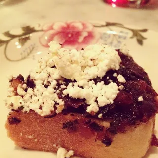 Charred Red Onion with Goat Cheese