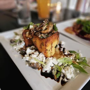 Griddled Green Onion Polenta Cake