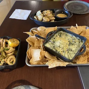 a variety of appetizers on a table