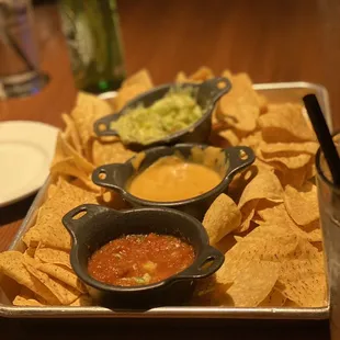 Trio Dips &amp; Chips for Happy Hour