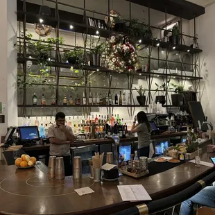 people sitting at the bar