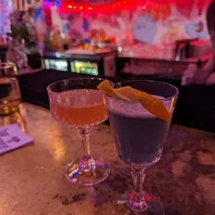 Getaway sticks (left) and water lily (right)