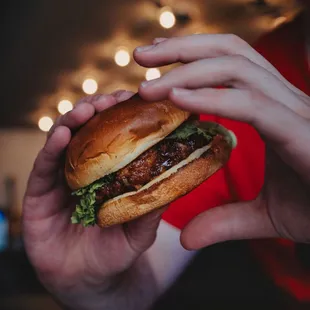 Half-pound ground Angus chuck patty topped with our cheese blend, lettuce, tomato and red onions